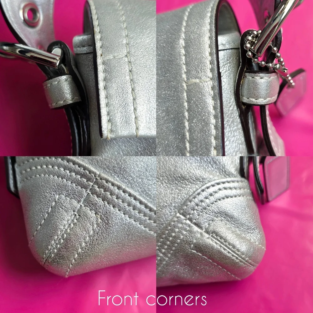 🅢🅞🅛🅓 Coach Y2k Goat Suede Flap Shoulder Bag - Picture 11 of 16